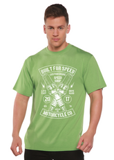 Mens Spun Bamboo graphic T-shirt made from bamboo viscose and organic cotton, featuring a stylish printed design on the front.