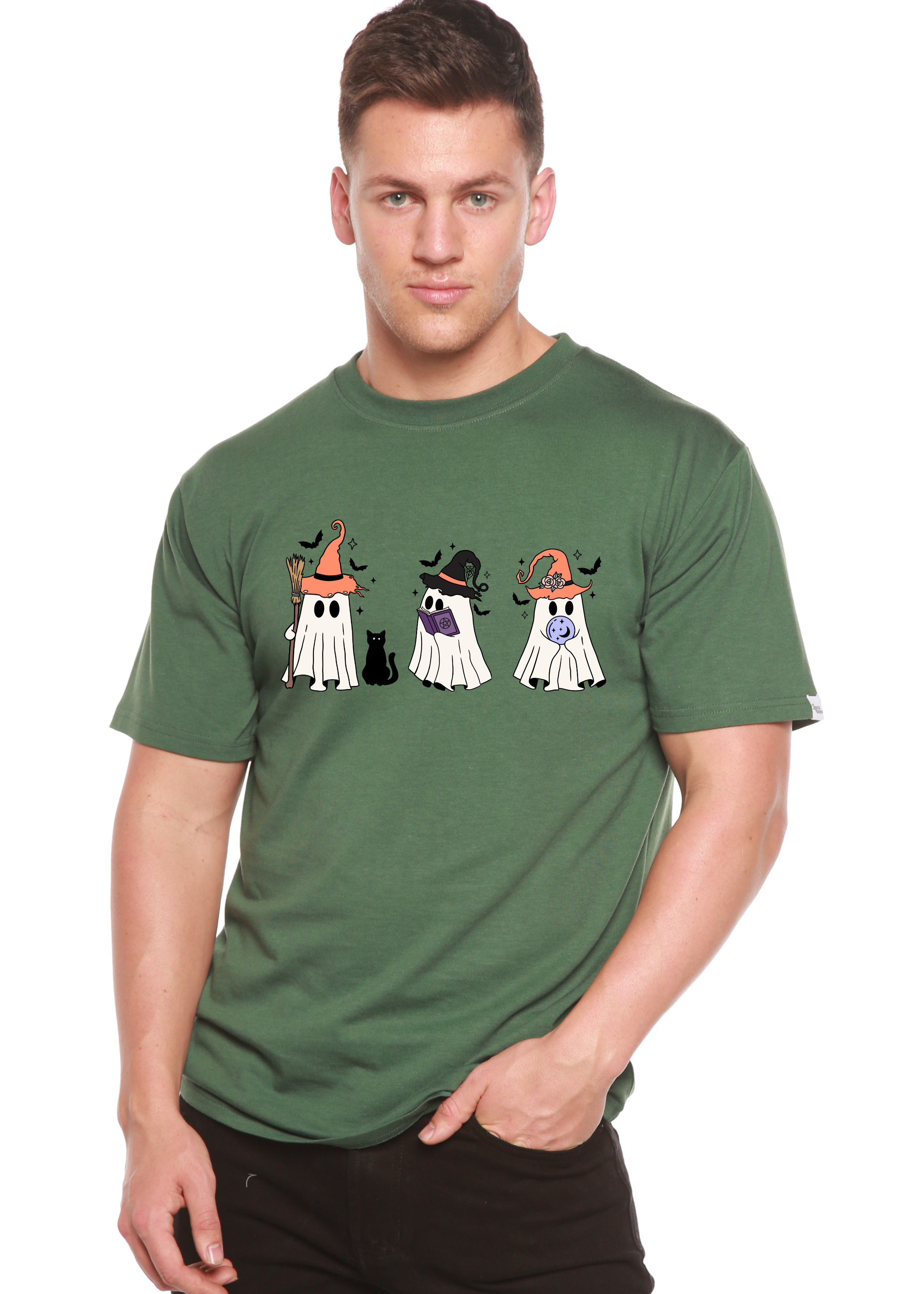 Spun Bamboo Halloween Boo men&