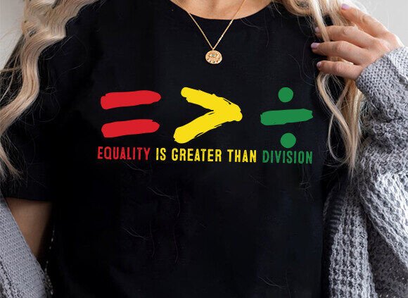 Black History Month unisex bamboo and cotton graphic T-shirt with Juneteenth SVG design, by Spun Bamboo.