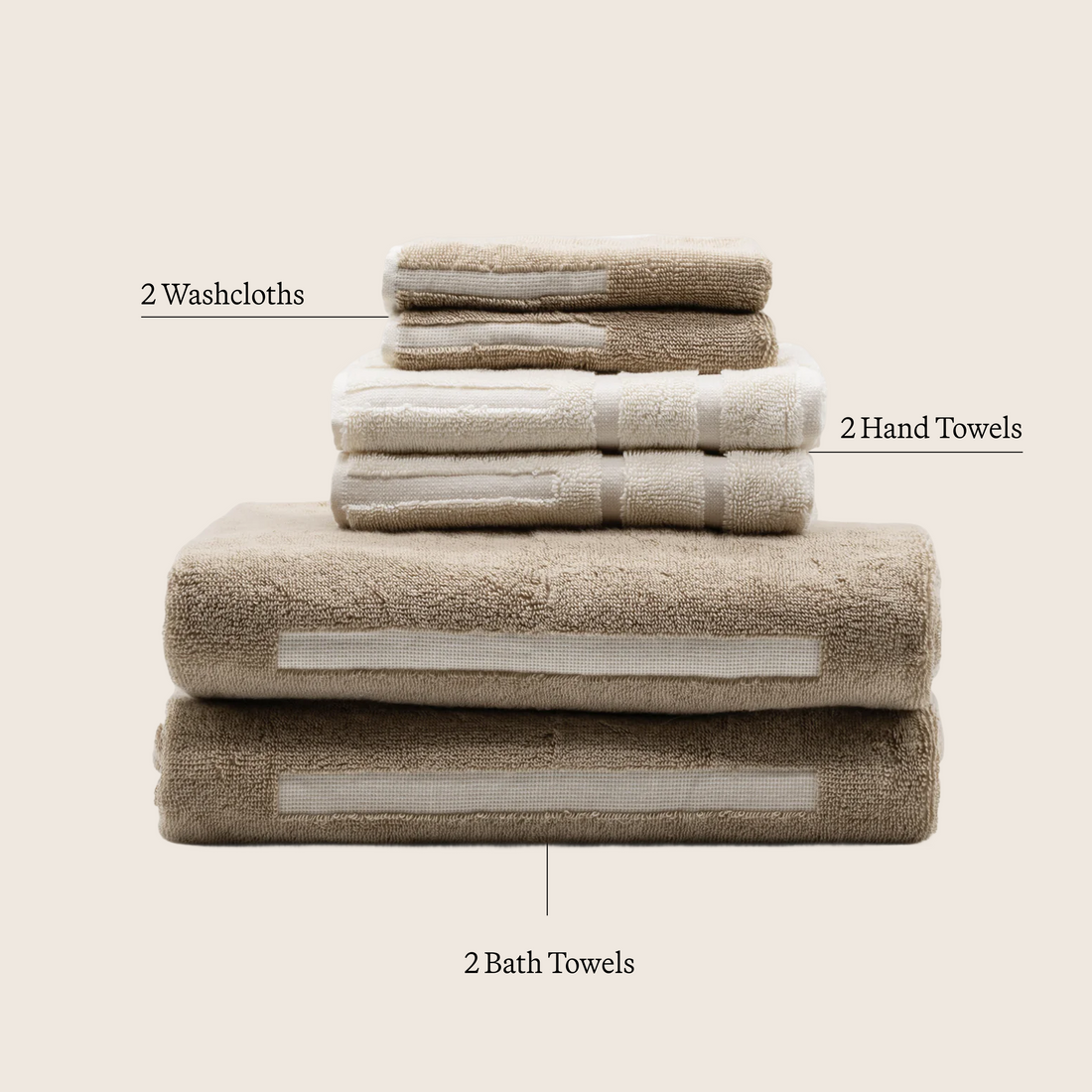 Set of six Italic Sorrel Australian Cotton Towels with soft, plush texture and vibrant color, perfect for bathroom or kitchen use.