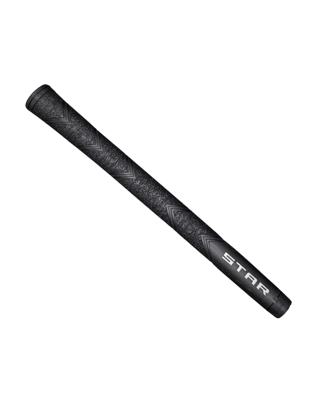 Black STX full swing grips by Star Grip, showing textured surface and ergonomic design for enhanced grip and control.