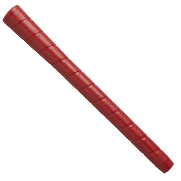 Star Grip Tour Star+ 360° full swing golf grips in red, showing textured surface and ergonomic design for better grip.