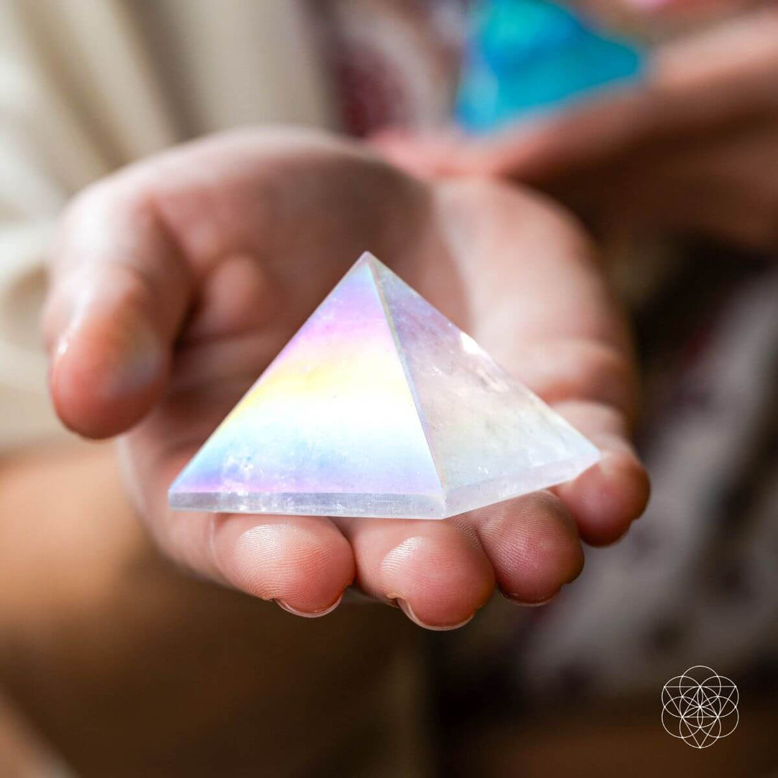 Crystal Heart from Summon My Power - Pyramids of Inner Fire by Conscious Items, featuring vibrant, polished crystal with intricate pyramid design.