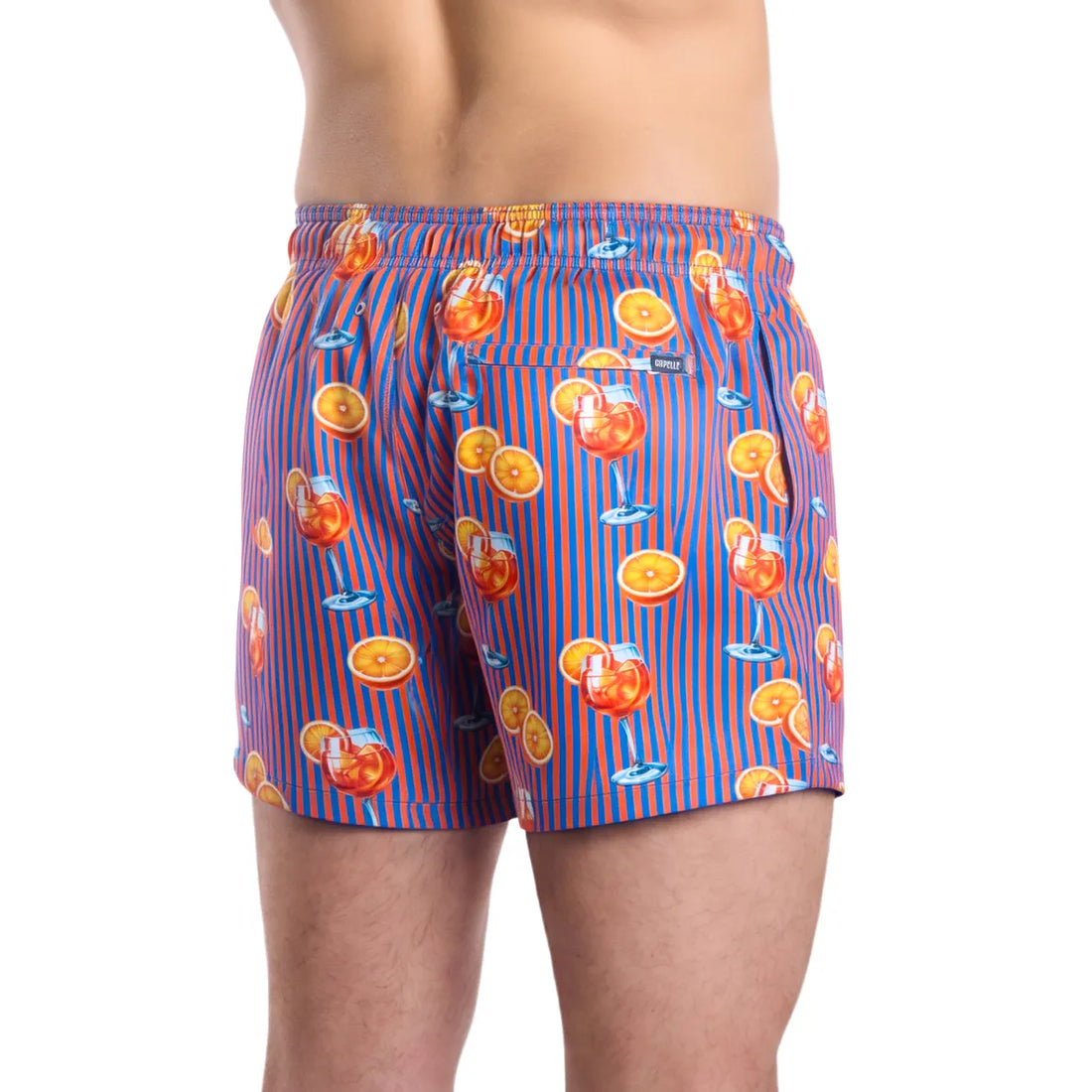 Men’s Premium Compression-Lined Hybrid Shorts – Sunset Spritz - Ocean and Heat