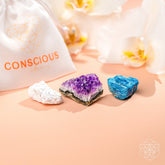Decorative set of three calming home ornaments from Conscious Items&