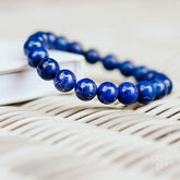 Blue Focus Bracelet by Conscious Items, a stylish accessory featuring vibrant blue beads for mindfulness and focus.