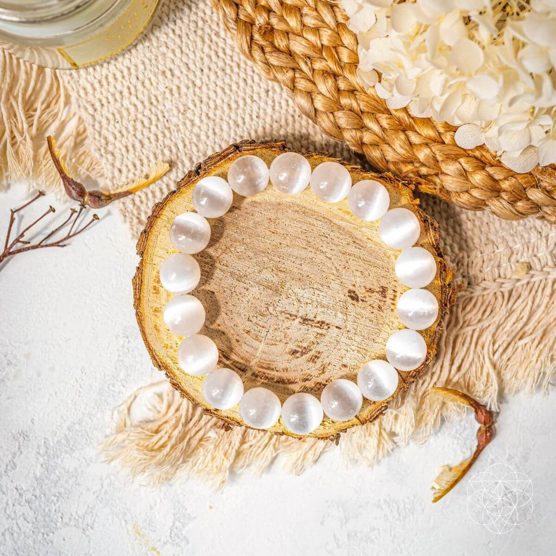 Conscious Items Cleansing Bracelet with natural stone beads on a sleek cord, designed for spiritual and aesthetic appeal.