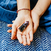 Conscious Items Cleansing Stone, Point & Pyramid shape, natural mineral stone for skincare and purification.