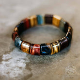 Close-up of The Determination Bracelet by Conscious Items, featuring a stylish design with beads and a motivational charm.