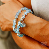 Elegant Calming Bracelet by Conscious Items featuring smooth beads and a calming design for stress relief and style.