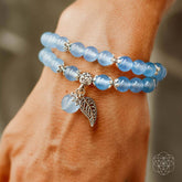Close-up of The Elegant Calming Bracelet by Conscious Items, featuring stylish beads and a soothing design for mindfulness and style.