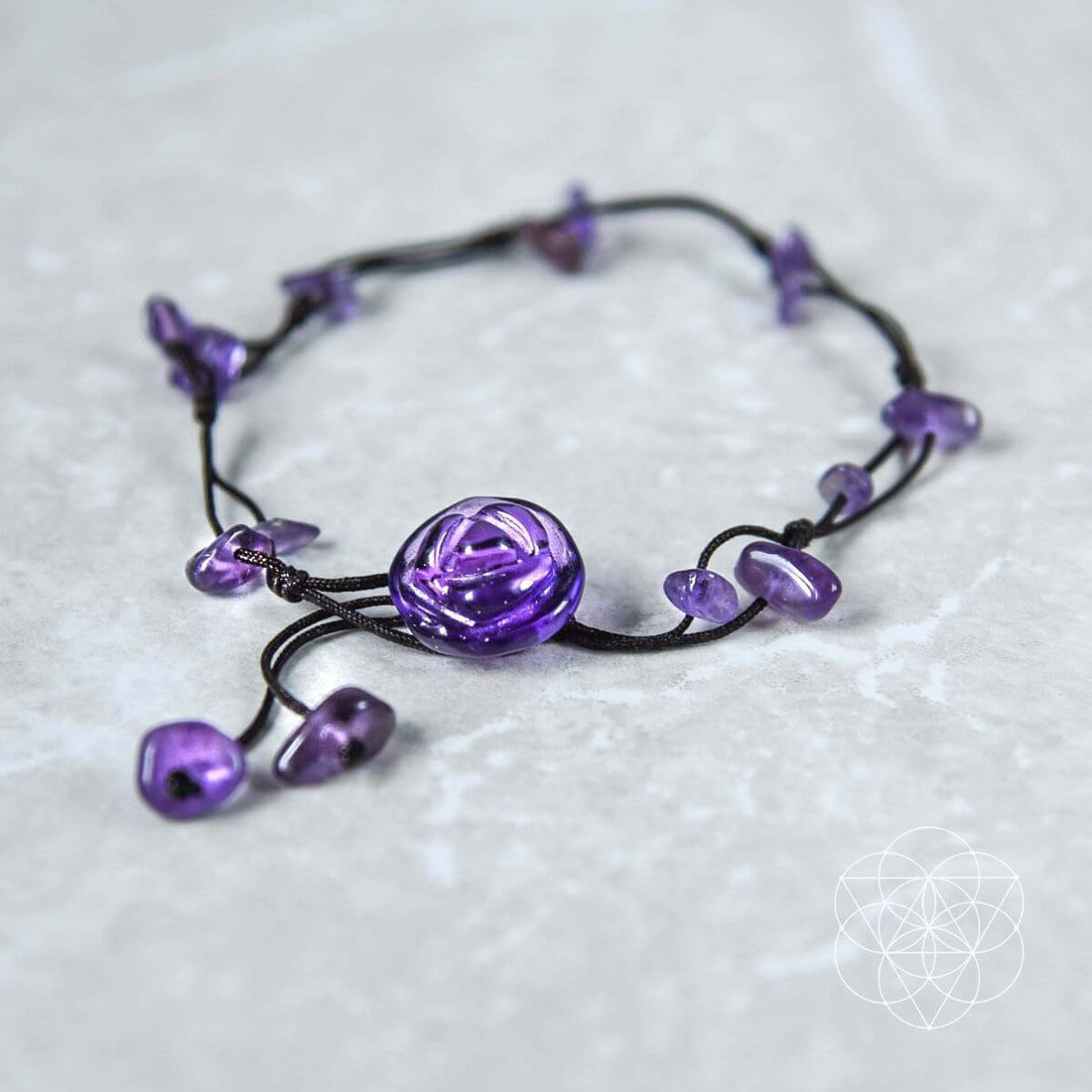 Silver emotional healing anklet by Conscious Items featuring delicate chain and charm for emotional well-being.