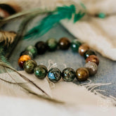 Close-up of The Energy Bracelet by Conscious Items, showcasing its sleek design and adjustable strap on a neutral background.