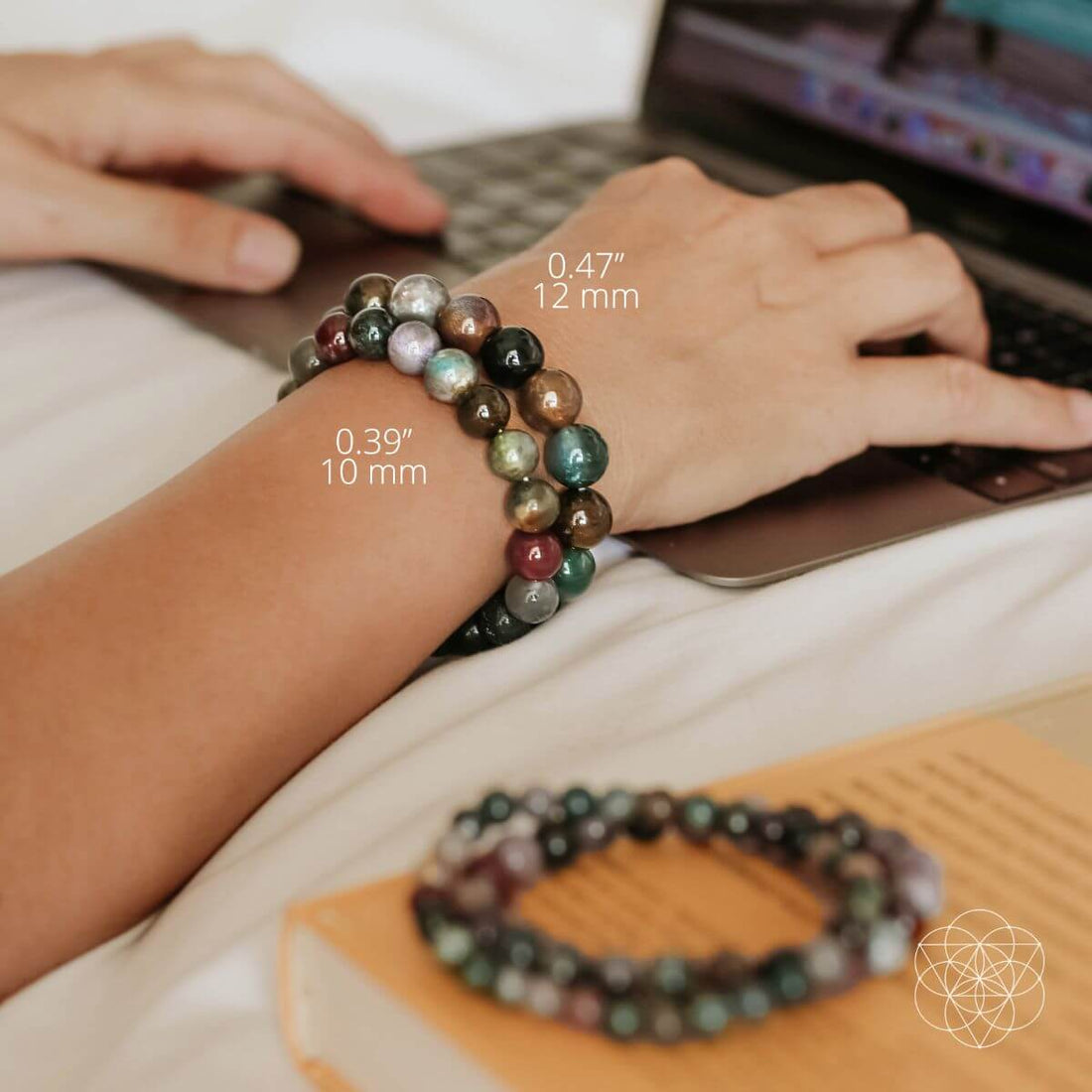 Conscious Items energy bracelet with polished beads, designed to promote positivity and balance in daily wear.