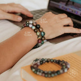 Conscious Items energy bracelet with polished beads, designed to promote positivity and balance in daily wear.