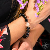 Hypersthene millionaire manifestation bracelet by Conscious Items featuring polished stone beads and adjustable cord for positive energy.