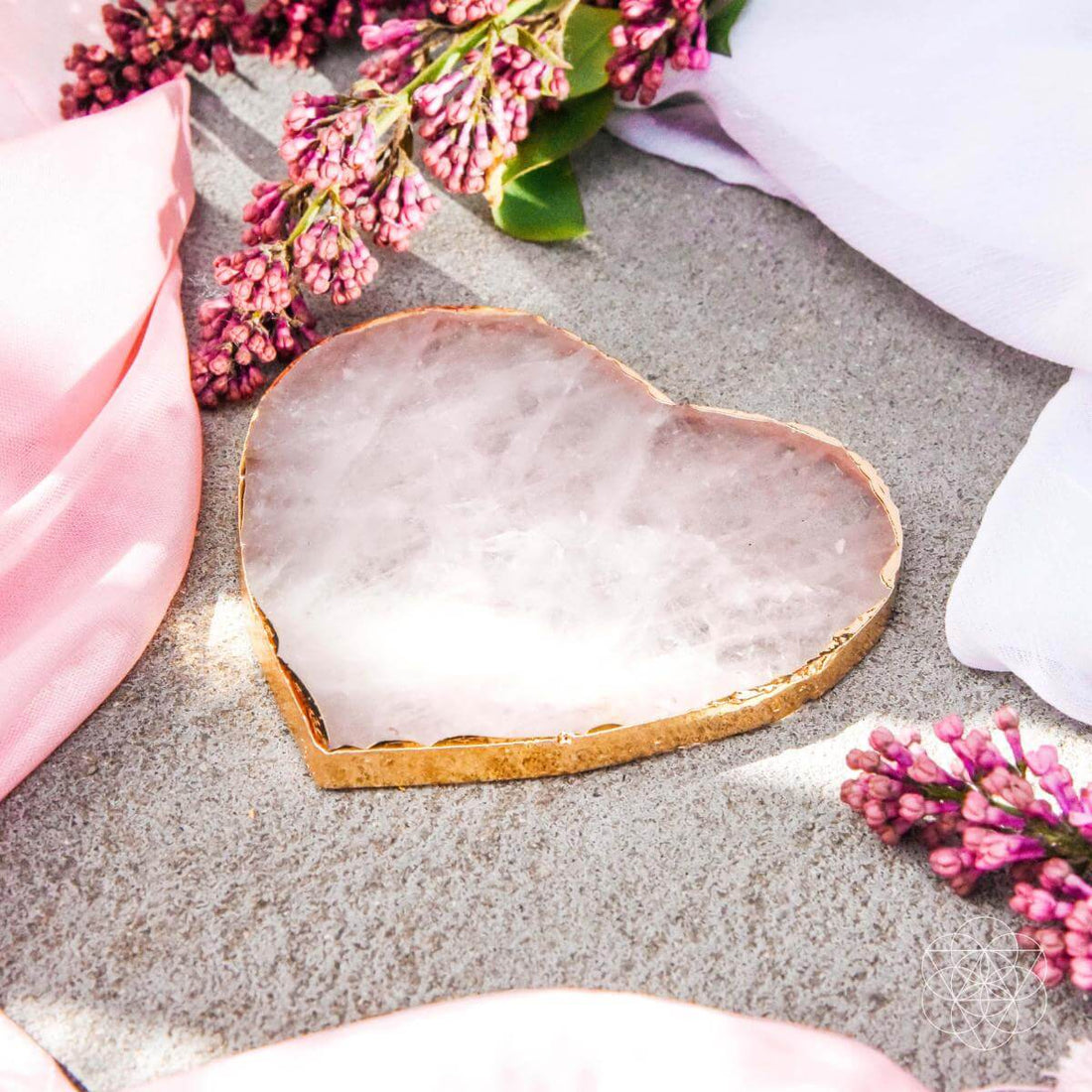 Two Positive Energy Coasters by Conscious Items, natural stone home accessories with positive energy design, set of 2.