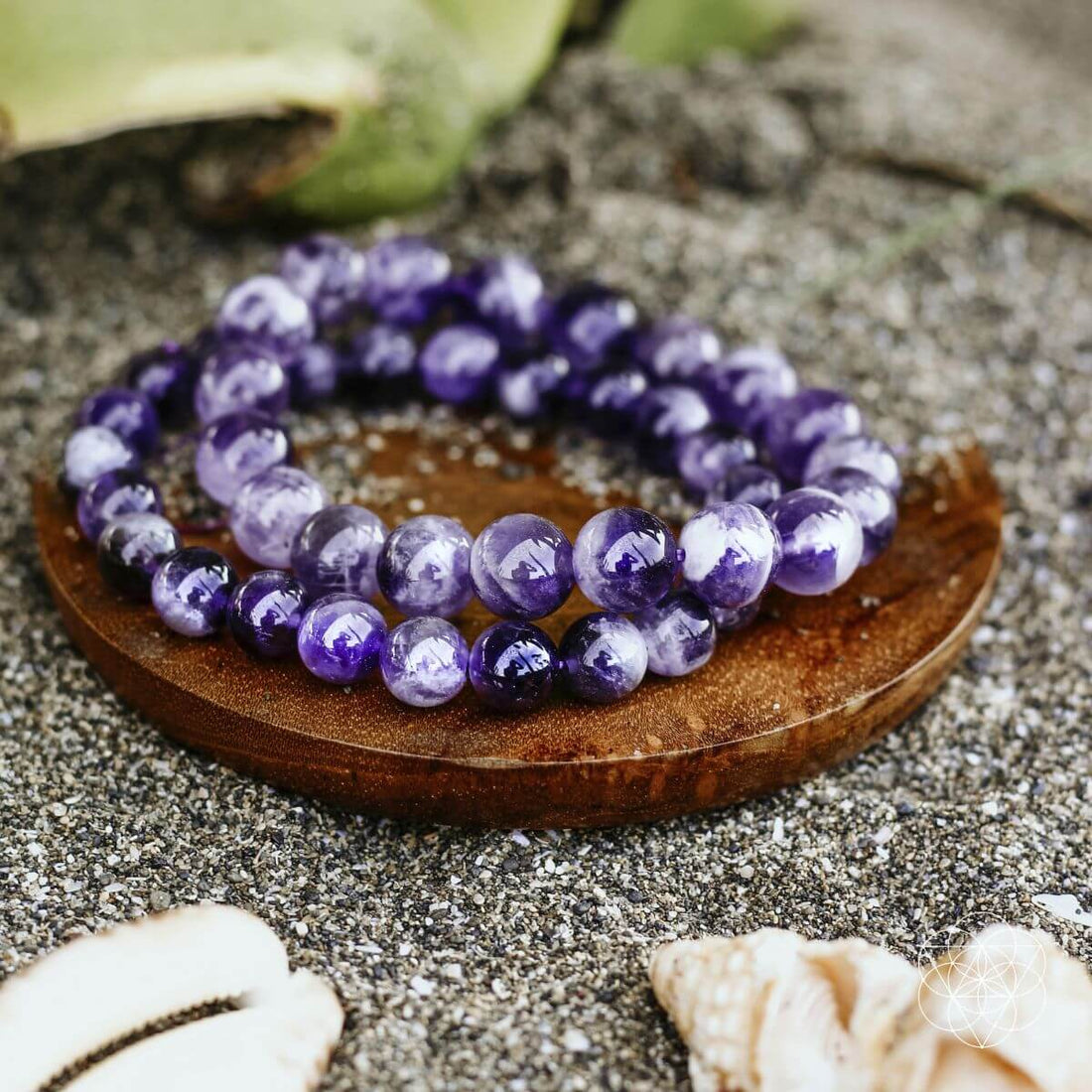 Conscious Items Purification Bracelet featuring natural stone beads and a sleek design, perfect for spiritual cleansing and style.