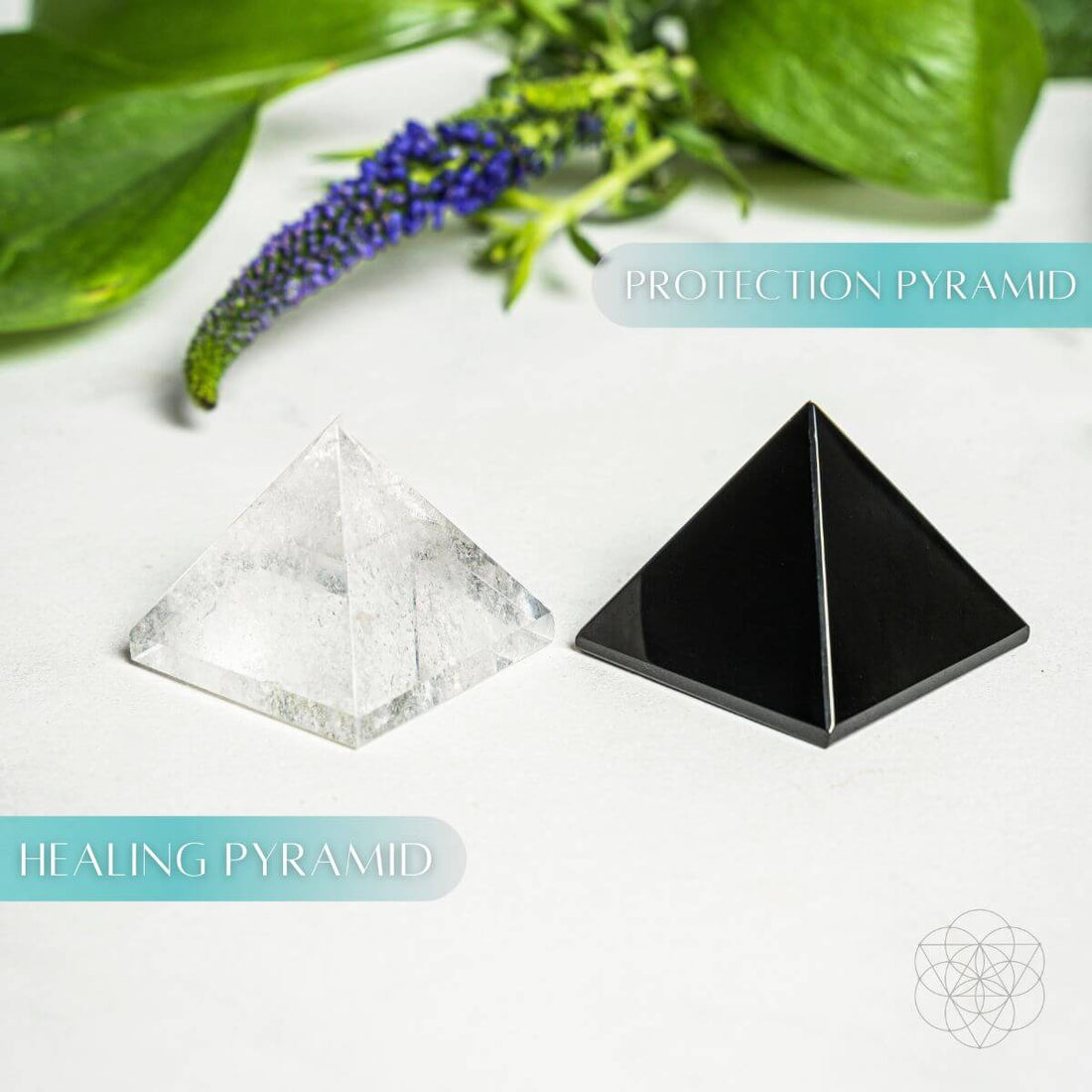 Decorative pyramids from Conscious Items called The Pyramids of Power, used as home decoration or spiritual accent pieces.