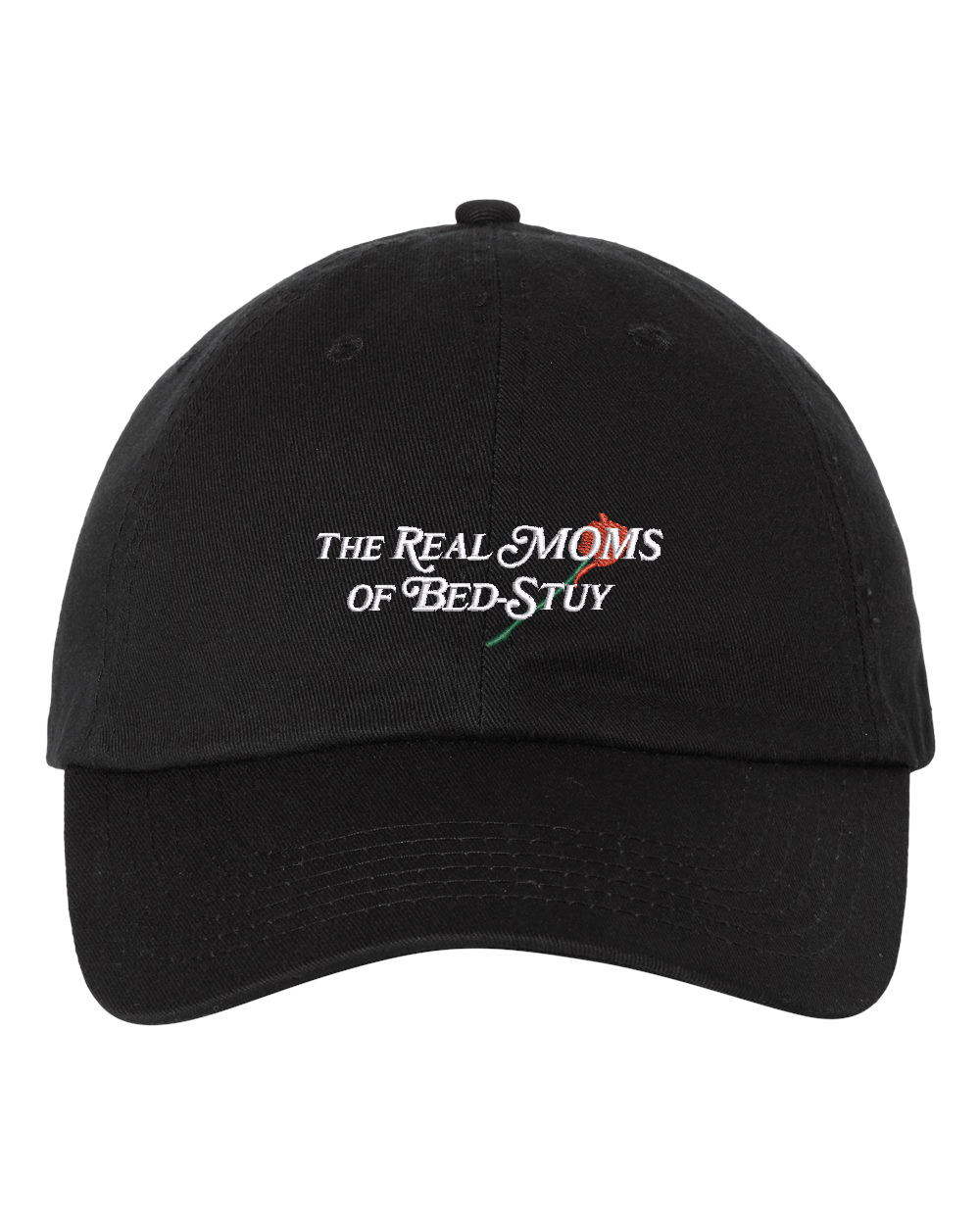 Black RMOB cap by The Real Dads featuring a classic baseball style and adjustable strap.