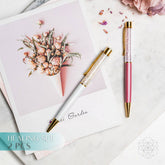 Self-cleaning crystal pens by Conscious Items, elegant home accessories with clear, polished crystal bodies and sleek design.