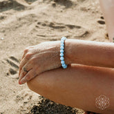 Close-up of The Soothing Bracelet by Conscious Items, a stylish bracelet with calming beads and natural design.