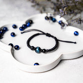 Conscious Items Tiger’s Eye Stability Bracelet featuring polished tiger’s eye beads on a stretch cord for balanced energy.