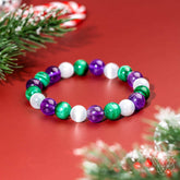 Conscious Items Triple Healing Bracelet featuring layered beaded strands with natural stones and adjustable clasp.