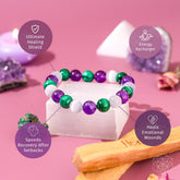 Conscious Items triple healing bracelet featuring interconnected beads in earthy tones and natural stone accents.