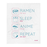 Anime Circle Blanket by Yūjin Clothing featuring vibrant anime-inspired circular design on soft, cozy fabric.