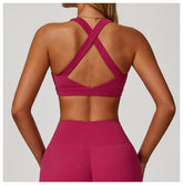 Blackout Barbell Haven Bra with supportive design, featuring adjustable straps and a sleek black finish.