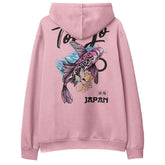 Yūjin Clothing Koi Fish hoodie featuring a vibrant koi fish design on soft fabric, casual streetwear style for men and women.