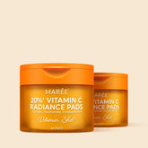 Maree Dark Spot Fading Vitamin C Pads displayed on a white background, showing the toner pads for brightening skin.