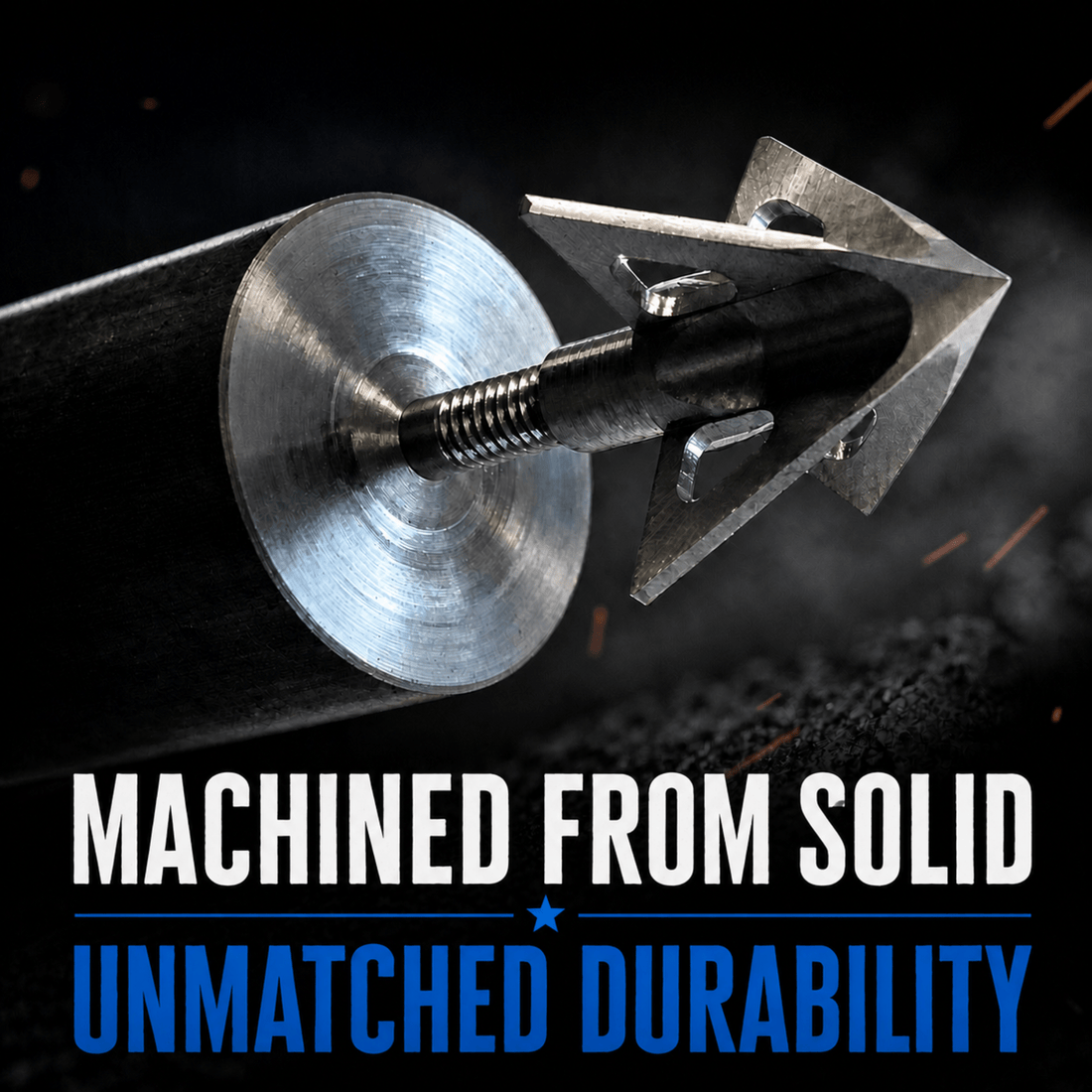 Tooth of the Arrow TOTA 100 grain broadhead with fixed blade and 1-inch vented design for hunting and archery.
