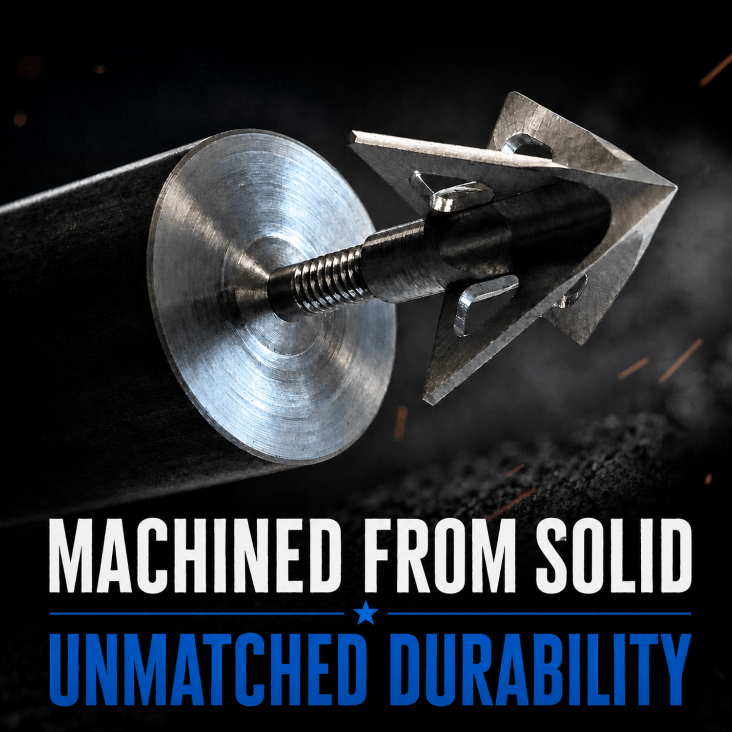 Tooth of the Arrow TOTA 100 grain broadhead with fixed blade and 1-inch vented design for hunting and archery.