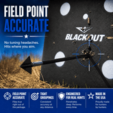 Tooth of the Arrow Broadheads TOTA 150 grain fixed blade broadhead with 1-inch solid design for hunting and archery.