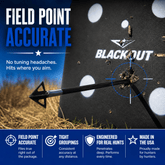 Tooth of the Arrow Broadheads TOTA 85 grain fixed blade broadhead with 1-inch vented design for hunting and archery.