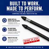 Tooth of the Arrow Broadheads Field Points with 8-32 threaded shank for archery practice and target shooting.