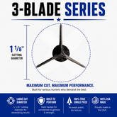 Tooth of the Arrow TOTA 125 grain fixed 3-blade broadhead with 1-1/8 inch cutting diameter, designed for precise hunting.