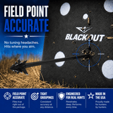 Tooth of the Arrow TOTA 100 Grain Broadhead for small game and turkey, fixed blade design, sharp and durable for hunting.
