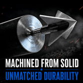 Tooth of the Arrow TOTA 150 grain broadhead with 1-inch solid fixed blade, designed for hunting and archery accuracy.