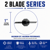 Tooth of the Arrow Broadheads TOTA 125 grain fixed blade broadhead with 1-inch single bevel design for hunting.