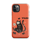 Black ghost Halloween iPhone® tough case by Yūjin Clothing featuring spooky ghost design for iPhone smartphones.