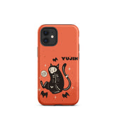 Black Ghost Halloween iPhone® Tough Case by Yūjin Clothing featuring spooky ghost design and durable protective material.