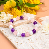 Conscious Items Trinity Bracelet of Stress Resilience featuring beads and charms designed to promote calm and resilience.
