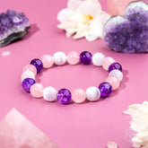 Conscious Items Trinity Bracelet of Stress Resilience featuring intertwined metal and bead design for stress relief and resilience.