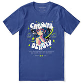Yūjin Clothing Chroma Beauty T-Shirt featuring a vibrant colorful graphic design on soft cotton fabric.