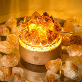 Midas Citrine Night Light by Conscious Items, featuring a gold-tone lamp with citrine accents, ideal for ambient lighting.