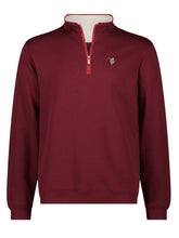 White Water Life Turnberry quarter zip smooth knit sweater, front view showing collar and zipper detail.