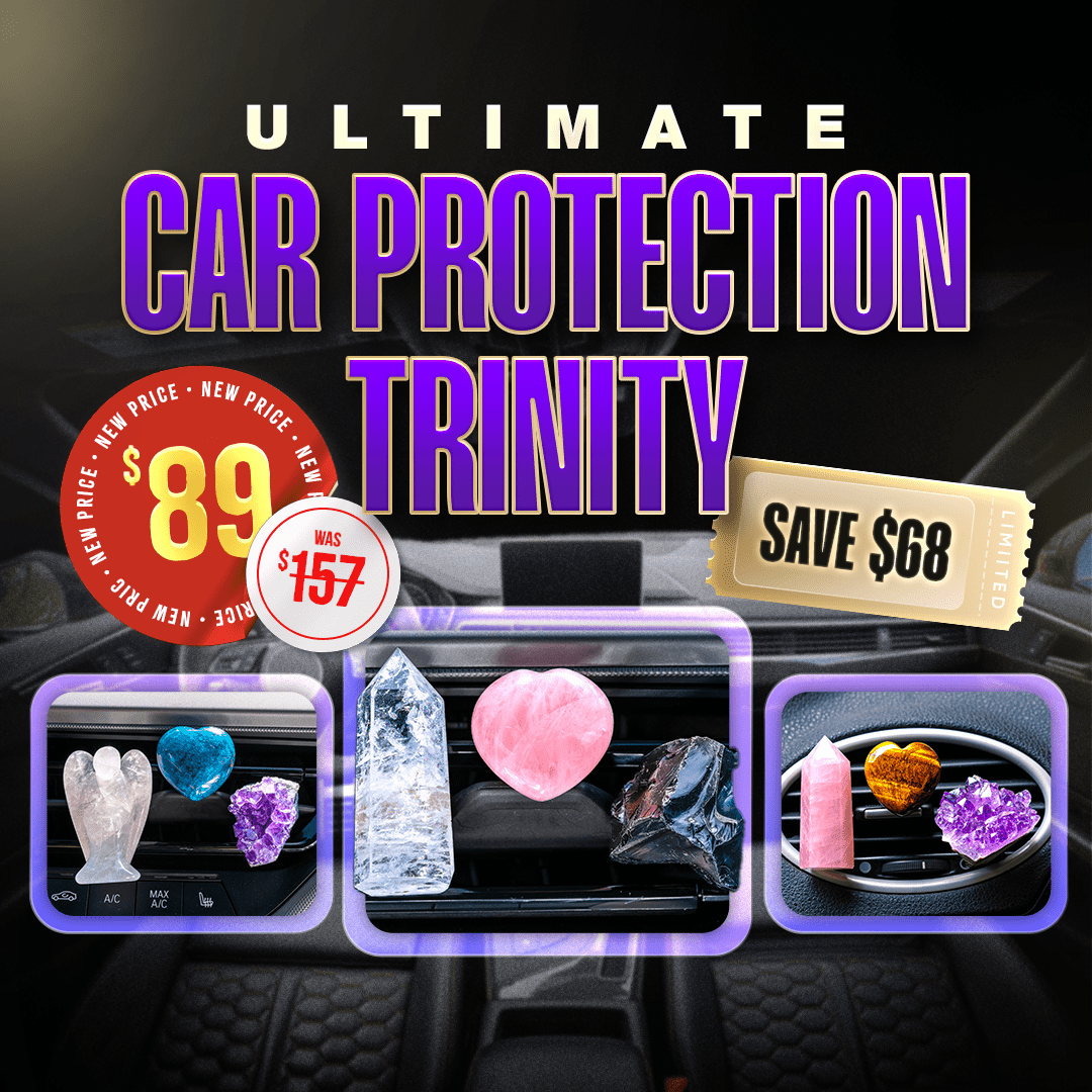 Conscious Items Ultimate Car Protection Trinity bundle with car wax, interior cleaner, and tire shine products on a clean surface.